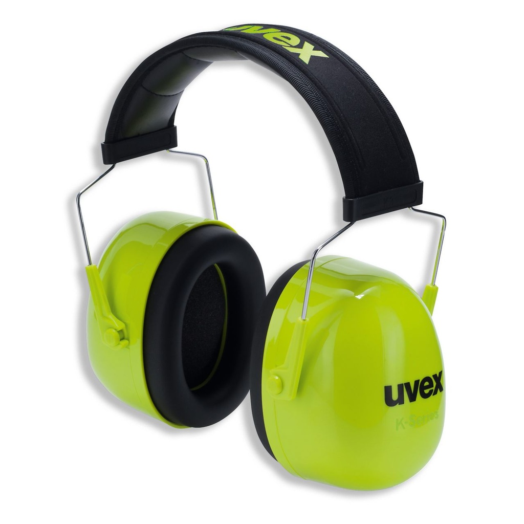 uvex K4 earmuffs neon green