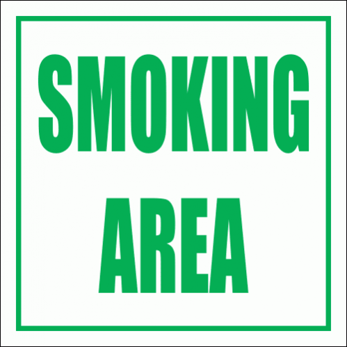 Sign Smoking Area 290x290