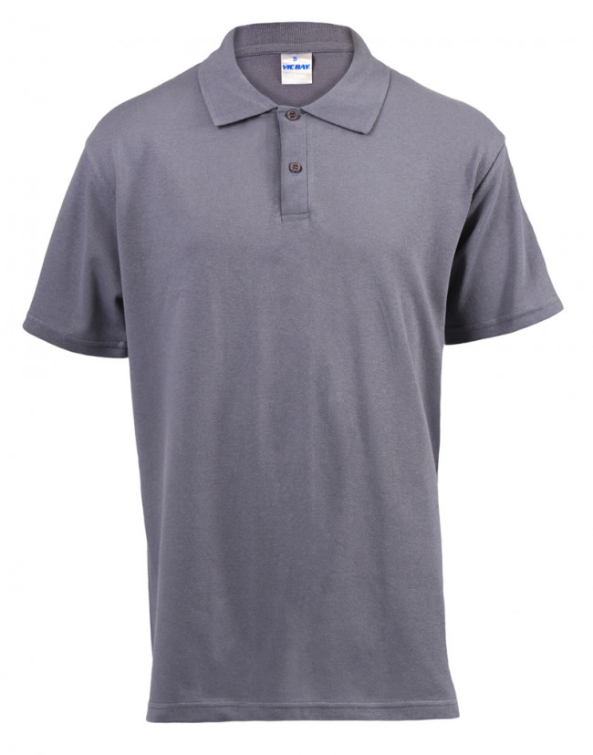 VicBay Mens Polo Pique Golf shirt 180gm - Grey