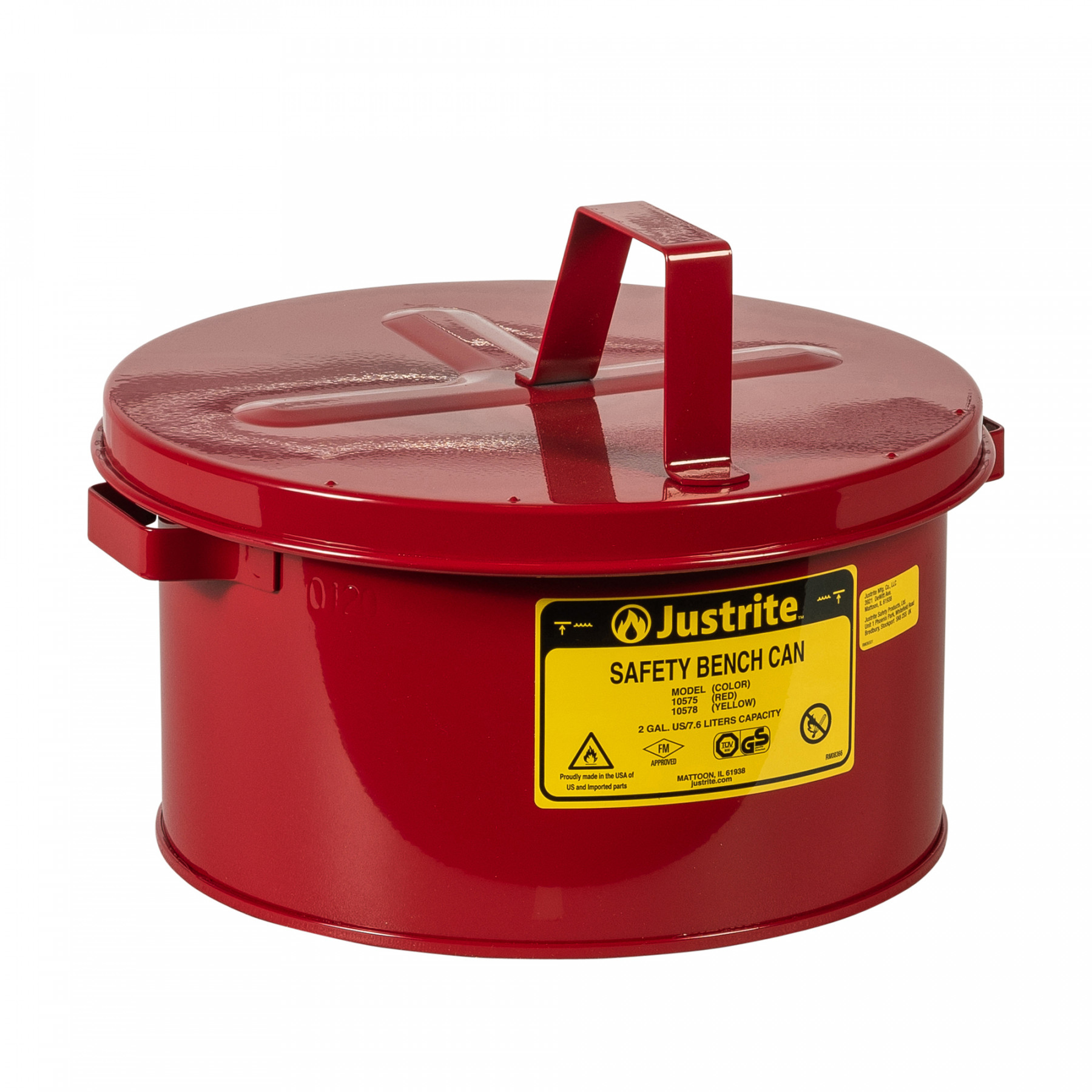 8L Steel Bench Can with 248mm Dasher from FTS Safety