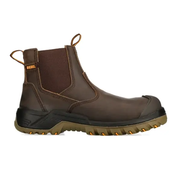 somedayスタースプリグスツールDX ブラウン Rebel Crazy Horse Chelsea Brown - Boot from FTS Safety