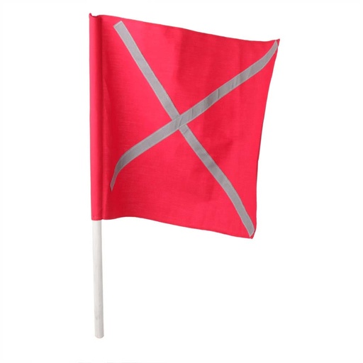 [FLAG-02] Red Flag With Plastic Handle