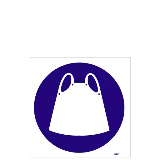 [TGA190MV9] Sign Apron Shall Be Worn 190X190