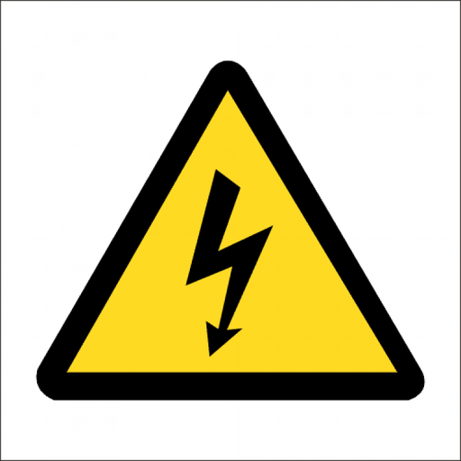 [TGA190WW7] Sign Gen Warn Of Electric Shock 190X190