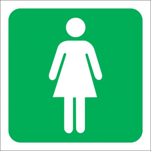 [TGA190GA10] Sign Ladies Toilet 190X190