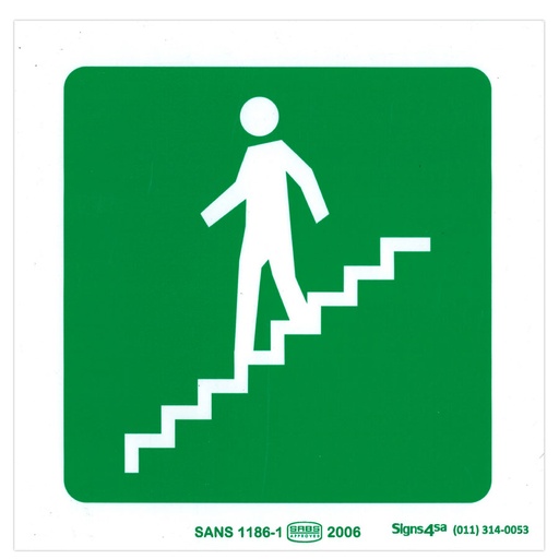 [TGA290GA17] Sign Stairs Going Down 290X290