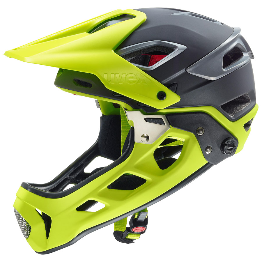 uvex grey-neon-mat jakkyl hde mountainbike helmet