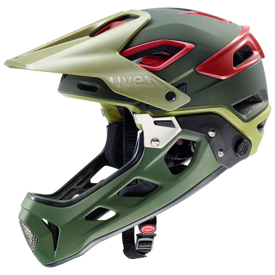 uvex olive-red-mat jakkyl hde mountainbike helmet from FTS Safety