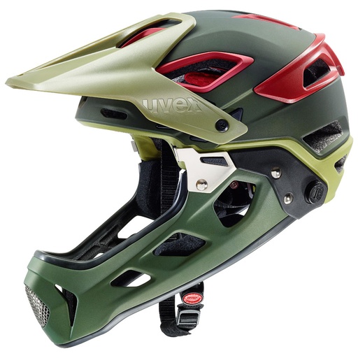[S4108010515] uvex Olive-Red-Mat Jakkyl HDE Mountainbike Helmet