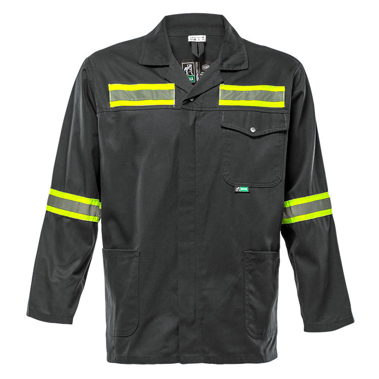 Bova Tri-reflect Work Jacket 65/35  Polycotton - Black