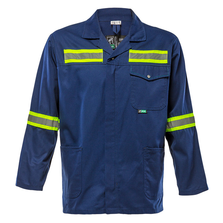 Bova Tri-reflect Work Jacket 65/35 Polycotton - Navy