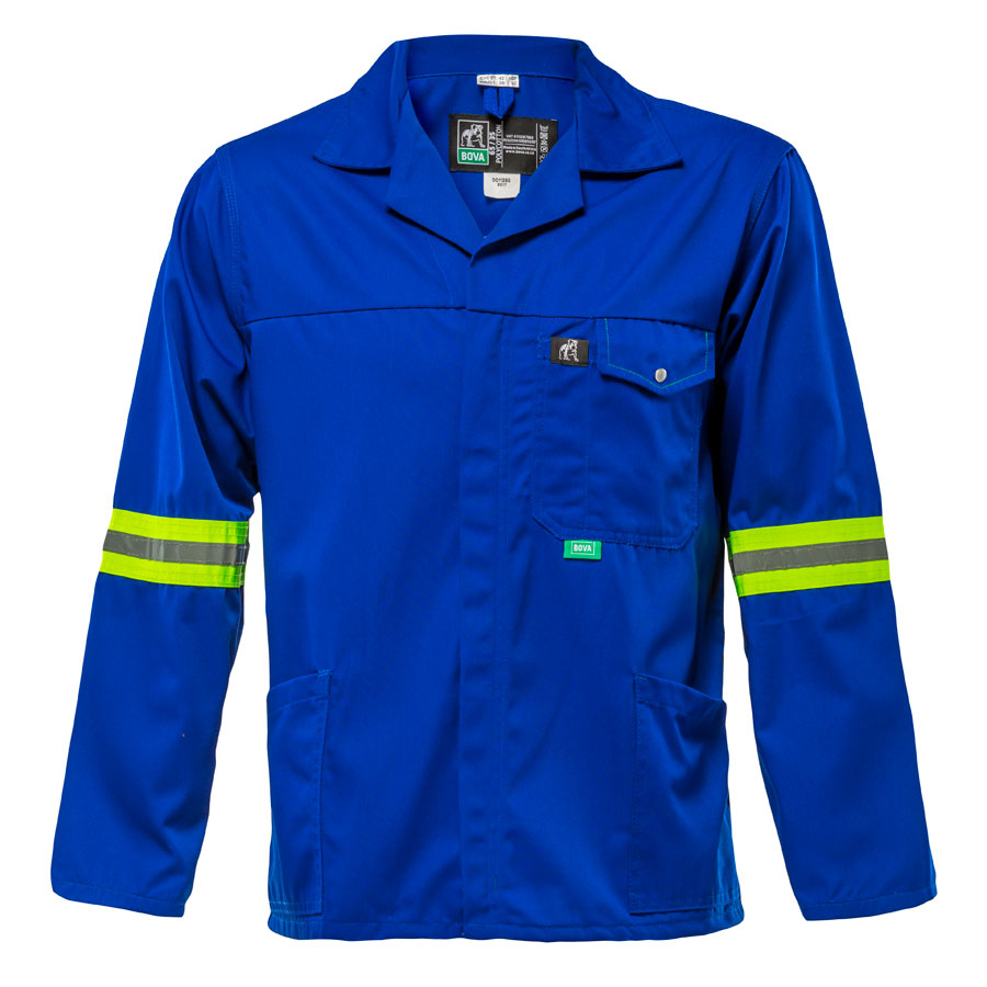 Bova Tri-reflect Work Jacket 65/35 Polycotton - Royal Blue