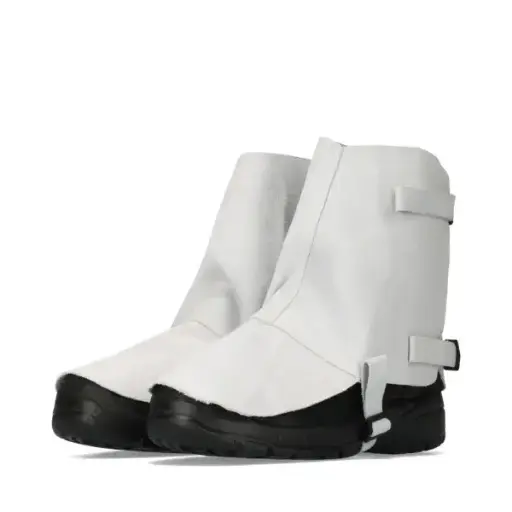 [AC-SPCH-ANKLE] REBEL Chrome Leather Ankle Spats(Plastic Buckle)