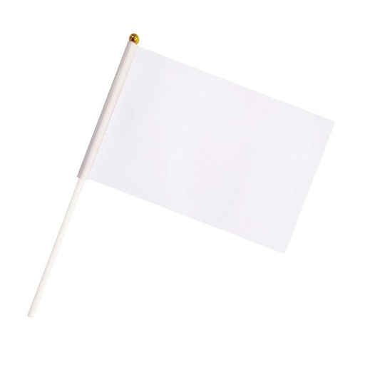 [Flag - 03] Flag with a Plastic Handle - White