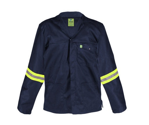 [WSNTT02J] Titan Premium Navy Blue Workwear Jacket (with Reflective)