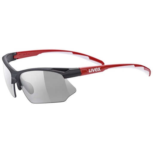 [S5308722301] uvex sportstyle 802 v - black red white variomatic smoke glasses cycling sunglasses