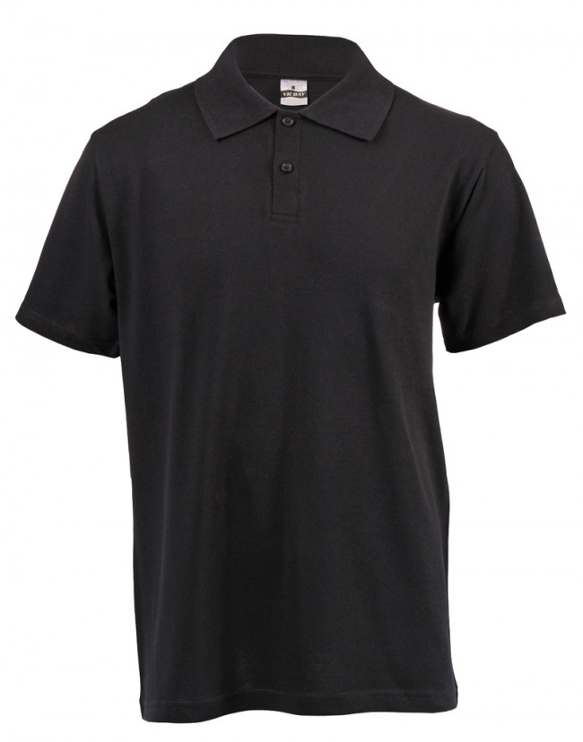 VicBay Mens Polo Pique Golf shirt 180gm - Black | FTS Safety