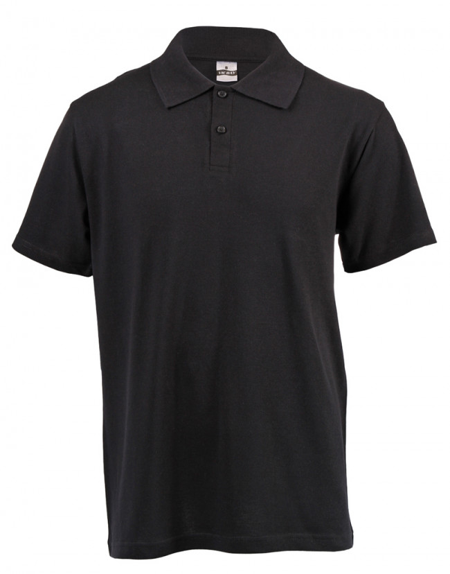 VicBay Mens Polo Pique Golf shirt 180gm Black from FTS Safety