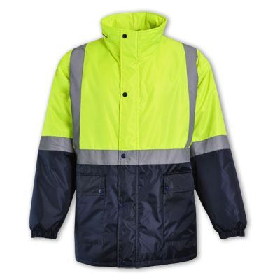 Mass High Visibility Parka Jacket Lime/Navy