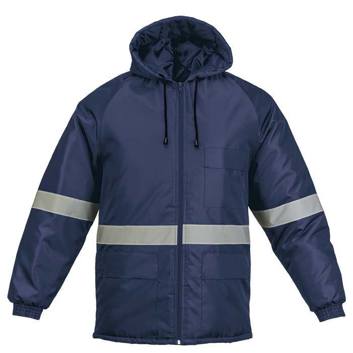 ジャケット・アウター SEYA. SK'GROVE PADDED BLOUSON Barron Ground Zero Navy Freezer Jacket with Reflective Tape | FTS