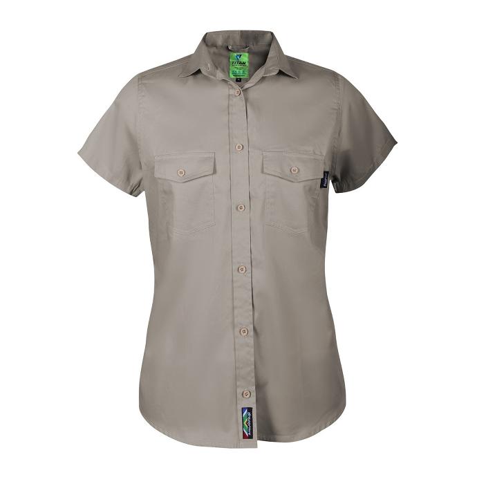 Titan Ladies Premium Stone Short Sleeve Workshirt from FTS Safety