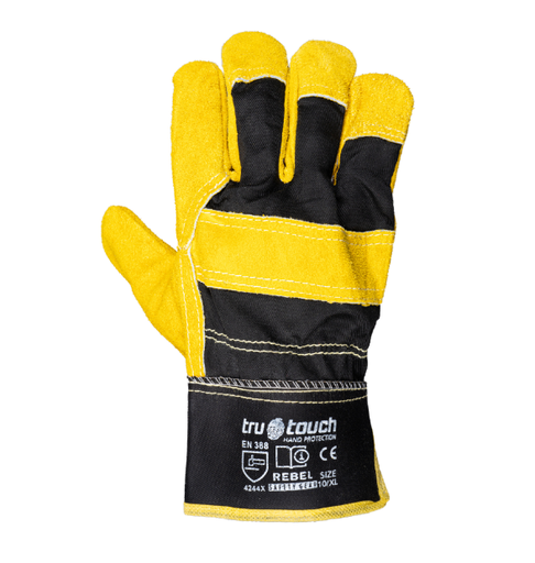 [GL-CHRCAWRSU] Rebel Chrome Leather Yellow Candy Superior Wrist Gloves