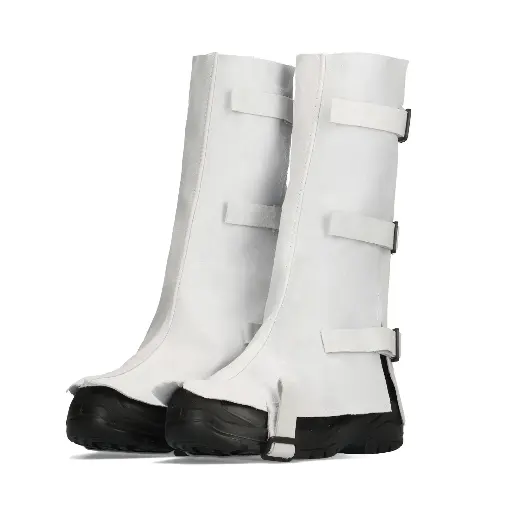 [AC-SPCH-KNEE] Rebel Chrome leather knee spats