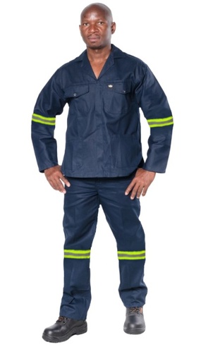 Vulcan Premium 65/35  Navy Jacket - 240gsm-with Reflective Tape