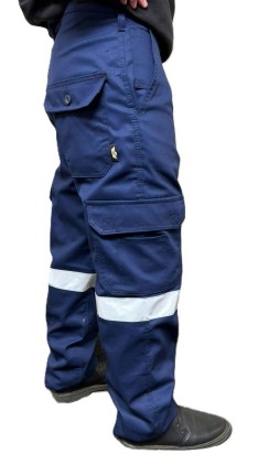 Vulcan Navy Cargo Trousers 100% cotton