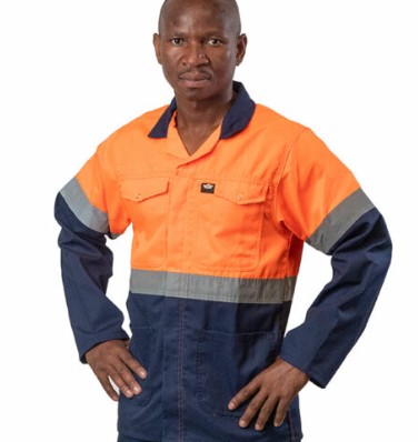 Vulcan Premium 65/35 Two tone jacket (Orange/Navy)