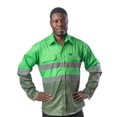 Vulcan Premium Mining L/S Shirt Vented-Apple/Olive