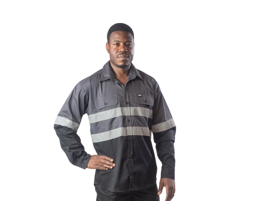 Vulcan Premium Mining L/S Shirt Vented-Grey/Black