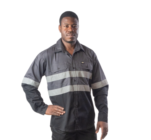 Vulcan Premium Mining L/S Shirt Vented-Grey/Black