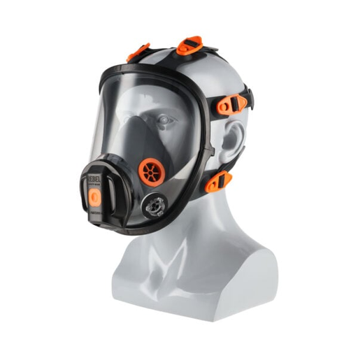 [RE-AMX5000-M] REBEL Full Face Mask Respirator Double Cartridge